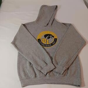 Gildan Heavy Blend UI UNIVERSITY OF IOWA Men's Gray Hoodie Pullover Sweatshirt S